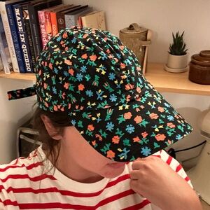 Baggu Black Floral Baseball Cap
